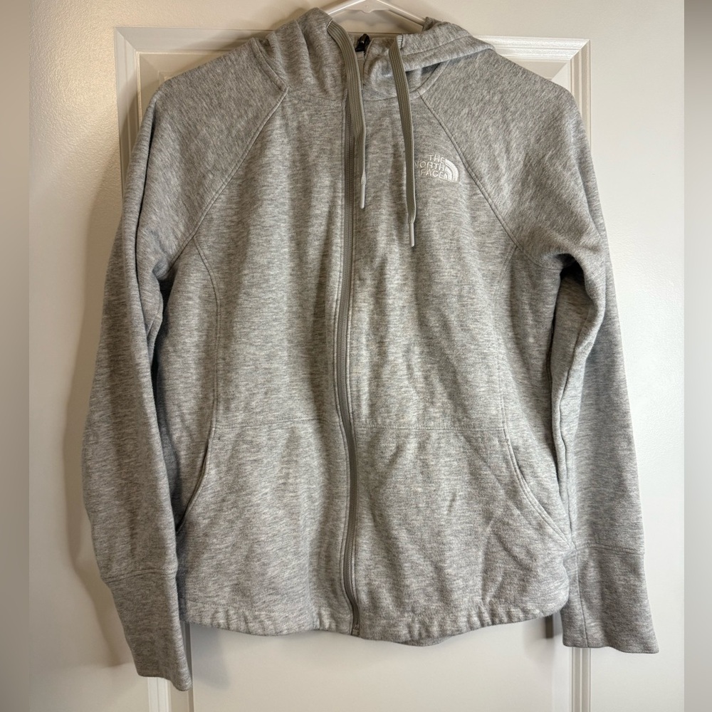 Women grey the North Face full zip hoodie